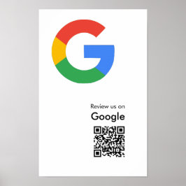 Trendy Moderne Google Review QR Code Poster