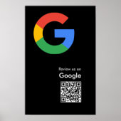 Trendy Moderne Google Review QR Code Poster (Voorkant)