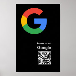 Trendy Moderne Google Review QR Code Poster