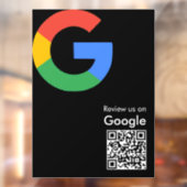Trendy moderne Google Review QR-code Raamsticker (Vel 2)