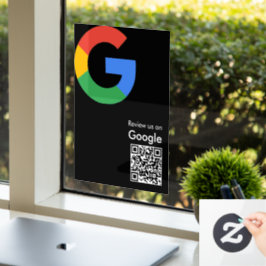 Trendy moderne Google Review QR-code Raamsticker