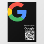 Trendy moderne Google Review QR-code Raamsticker (Vel)