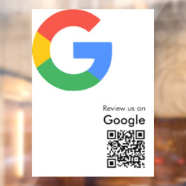 Trendy moderne Google Review QR-code Raamsticker