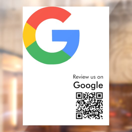 Trendy moderne Google Review QR-code Raamsticker (Vel 2)
