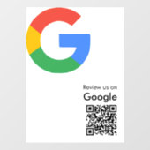 Trendy moderne Google Review QR-code Raamsticker (Vel)