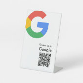 Trendy moderne Google Review QR-code Reclamebord Met Voetstuk (Voorkant)