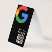 Trendy moderne Google Review QR-code Visitekaartje (Achterkant)
