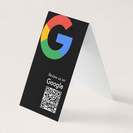 Trendy moderne Google Review QR-code Visitekaartje (Voorkant)