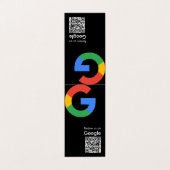Trendy moderne Google Review QR-code Visitekaartje (Buitenkant ongevouwen)