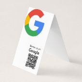 Trendy moderne Google Review QR-code Visitekaartje (Achterkant)