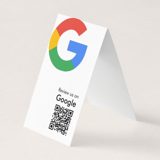 Trendy moderne Google Review QR-code Visitekaartje (Voorkant)