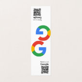 Trendy moderne Google Review QR-code Visitekaartje (Buitenkant ongevouwen)