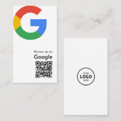 Trendy Moderne Google Review QR Code Visitekaartje (Voorkant / Achterkant)