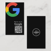 Trendy Moderne Google Review QR Code Visitekaartje (Voorkant / Achterkant)
