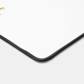 Trendy moderne gouden scriptnaam op witte bureauma bureaumat (Hoek)