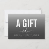 Trendy & Moderne Grijze Ombre Gradiënt Schoonheids (Voorkant)