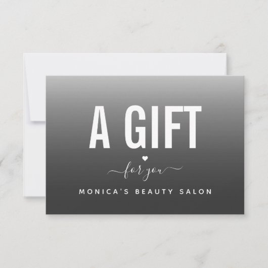 Trendy & Moderne Grijze Ombre Gradiënt Schoonheids (Voorkant)