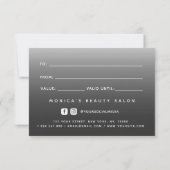 Trendy & Moderne Grijze Ombre Gradiënt Schoonheids (Achterkant)