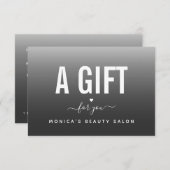 Trendy & Moderne Grijze Ombre Gradiënt Schoonheids (Voorkant / Achterkant)