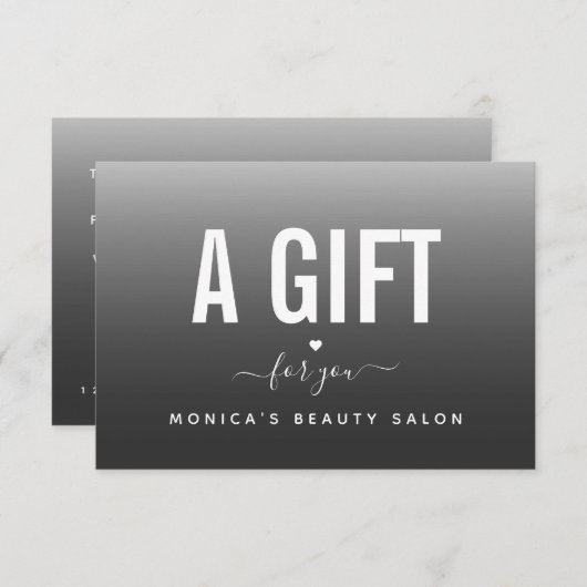 Trendy & Moderne Grijze Ombre Gradiënt Schoonheids (Voorkant / Achterkant)