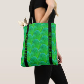 Trendy moderne groene woestijn cactussen succulent tote bag (Dichtbij)