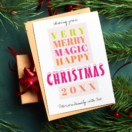 Trendy moderne grote kerstcadeautjes feestdagenkaart