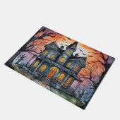 Trendy moderne Halloween spookhuis vleermuizen Deurmat (Schuin)