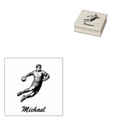  trendy moderne handbalspeler gepersonaliseerd rubberstempel (Gestempeld)