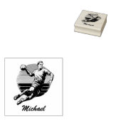 trendy moderne handbalspeler gepersonaliseerd rubberstempel (Gestempeld)