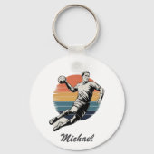 trendy moderne handbalspeler gepersonaliseerd sleutelhanger (Achterkant)