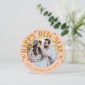 Trendy moderne handgeschreven nieuwjaarskaart kaart (Staand voorkant)