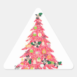 Trendy moderne heldere kleur feestelijke kerstboom sticker