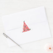 Trendy moderne heldere kleur feestelijke kerstboom sticker (Envelop)