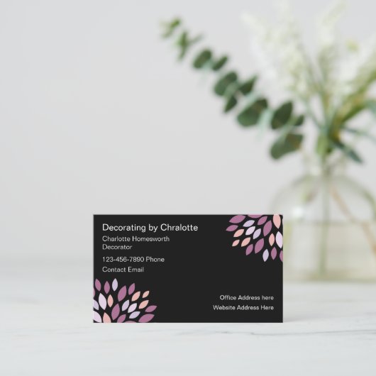 Trendy Moderne Huis Decoreren Visitekaartje (Staand voorkant)