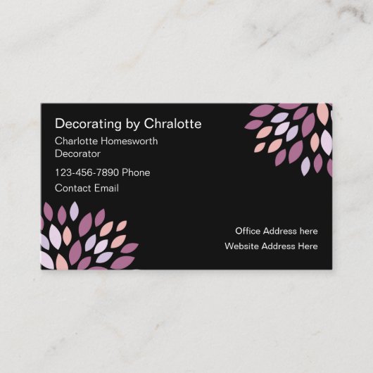 Trendy Moderne Huis Decoreren Visitekaartje (Voorkant)