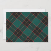 Trendy Moderne Joy Green Plaid Foto Kerstmis Feestdagenkaart (Achterkant)