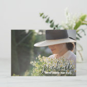 Trendy Moderne Kalligrafie 4 Foto Collage Afstudee Aankondiging (Staand voorkant)