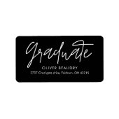 Trendy moderne kalligrafie afstudeerproject etiket (Voorkant)