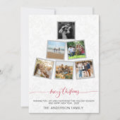 Trendy moderne kerst collage foto feestdagen kaart (Voorkant)