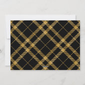 Trendy Moderne Kerst Goud Tartan Plaid Foto Feestdagenkaart (Achterkant)