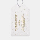 Trendy moderne kerstboom foto cadeaulabel (Achterkant)