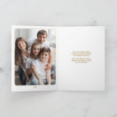 Trendy Moderne Kerstboom Groene Foto Feestdagen Kaart (Binnen)