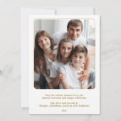 Trendy Moderne Kerstboom Groene Foto Feestdagenkaart (Achterkant)