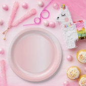 Trendy Moderne Kleur Roze Rose Goud Sjabloon Papieren Bordje (Feest)