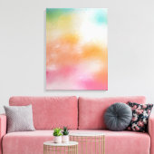 Trendy Moderne Kleurrijke Abstracte Kunst Rood Roz Canvas Afdruk (Insitu (Woonkamer))