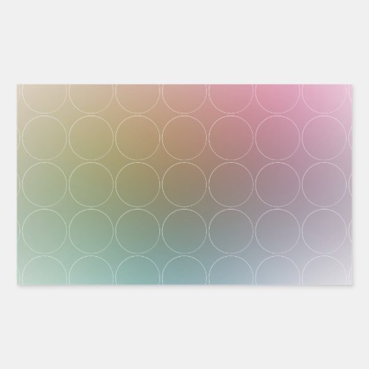 Trendy Moderne Kleurrijke Elegante Template Rechthoekige Sticker (Voorkant)