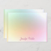 Trendy Moderne kleurrijke gecalligraveerde Script- Notitiekaartje (Voorkant / Achterkant)