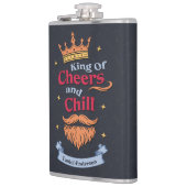 Trendy Moderne Kleurrijke Grappige King Quote Typo Heupfles (Links)