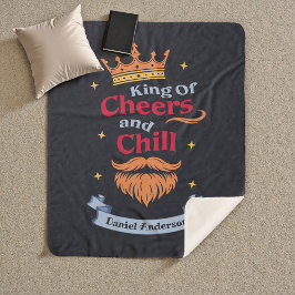Trendy Moderne Kleurrijke Grappige King Quote Typo Sherpa Deken