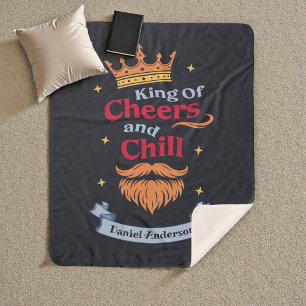 Trendy Moderne Kleurrijke Grappige King Quote Typo Sherpa Deken